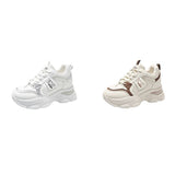 Height Old Dad Shoes 2025 New Women's Spring And Autumn Thick Bottom Air Cushion Shock Absorbing Sneakers Show Smaller Casual Women's