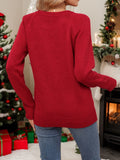 And Winter New Christmas Fashion Knitted Retro-Flowered Christmas Tree Stum Sweater For