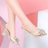 Women 2025 Summer New Fashion Temperament Tips Tips And Water Drill Transparent Crystal