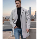 Men's Wool Coat British Wind Autumn And Winter Thicker, The Long Wind Coat In The Long-Colored Multi-Code Can Be