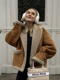 Autumn And Winter Women's Retro Fur Coat Collar Loose Fur Coat Women