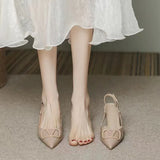 Women's Spring And Summer Light-Mouthed Wedding Shoes Large-Size Fashion Nude Small Scent Wind And Bag Head V