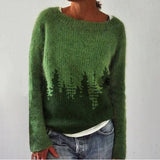 Round Neck Multicolor Loose Pullover