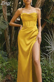 Maxi Dress Satin Bodycon Dress Women Party Dress 2023 New Arrivals Red Backless Sexy Celebrity Date Night