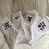 Zingj Style Letter Knit Tube Socks, Fashion And Versatile Men's And Women's