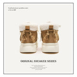 Shoes Retro Yellow Boots Winter Plus Velvet Warm Height Solid Color Short Barrel Snow Boots Men And Women The Same Martin