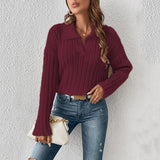 New Autumn And Winter Knitted Shirt Fashion New Casual Collar Sweater