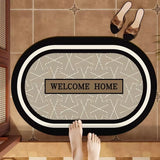 Zingj Fragrant Wind Bathroom Anti-Slip Floor Mat Toilet Toilet Shower At The Door Of The Suction Speed Dry Foot Mat Door