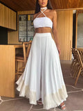 Women's Casual Flare-Up Trousers Tuxedo Elegant Commute Single-Piece Trousers Women