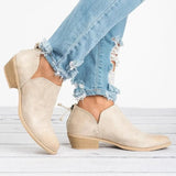 Size Wish New Casual Women's Shoes After Zipper Short Barrel Martin