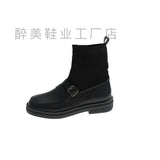 Boots Women 2025 Korean Version Of Net Red Fashion Casual Martin Boots Women's Tide In Cool British Style Women's