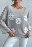 Embroidered Flower Women's Clothing 2025 New Loose One-Word Shoulder Jacket