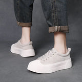 Retro Thick-Slate Shoes Women Autumn And Winter New Round Head Fashion Casual Single Shoes