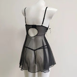 High-End Lace Pajamas Women Efflue Pure Desire To See The Mesh Sexy Elegant With Tdding Pajart