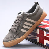 Men's Canvas Shoes Men's 2025 Autumn New Casual Fashion Shoes One Foot Pedal Soft Sole Casual
