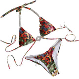 Zingj New Sexy Strap Swimsuit Luxury Rhinestone Bikini Tropical Flower Bathing