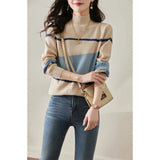 Female Set Head Spring 2025 New Foreign Style Knit Sweater Inside The Korean Version Of Loose Sweater Half Turtleneck Bottom