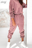 Piece Set Women Tracksuit Velour Women Velvet Set Woman Tracksuit Sets Winter Top & Pants Velvet Suit Conjuntos De