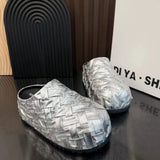 2025 New Super Fire Braid Head Soft Sole Comfortable Muller Shoes One Foot Lazy Shoes