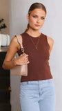 Zingj Knit Vest Female 2024 Summer New Solid Color Slim Inner Matching Top-Outfit
