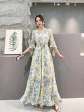New Sling Style High-Waisted Dress Temperament Commuter National Style Dress With Inner