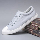 Walk 2025 Autumn Low-Top Tie Flat Four Seasons Solid Men's Canvas Shoes Casual Shoes Men's Shoes Men's