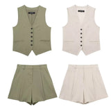 Women's Summer New Design Feeling Horse Vest Shorts