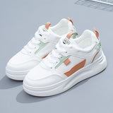 White Shoes Women 2025 Autumn New Ins Korean Version Of Thick Soles To Increase The Number Of Students Shoes Women's Casual Lace