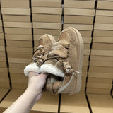 Sanpo Fur Snow Boots 2025 Autumn And Winter With A Foot Pedal Anti-Slip Warm Sports Leisure Cotton