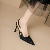 New Summer Tips Single-Shoes Dazzle Sandals Women's Niche Bao-Headed Fairy Shoes High