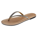Flip-Flops Women Wear 2025 New Fashion Large-Size Flat-Bottomed Toes Explosion Beachside Splint