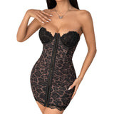 Leopard Print Wrapped Breasted Hottie Chest Bosom Ring Fish Bone Clasp Repair Kitten Skirt