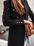 New Thin Women Fashion White Black Blazers and Jackets 2023 Button Office Suit Coat Ladies Elegant Outwear Chic