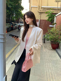 Xixi 2025 Spring New Temperament Long-Sleeved Small Suit Short Coat Loose Casual Suit