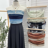 Cool Hottie Ultra-Short Umbilical Wrap Chest Sleeveless Coat Yarn Folding Tie Dye Chest Tight Waistcoat