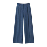 Women's Autumn 2025 Folding Wide Leg Trousers + Short Coat