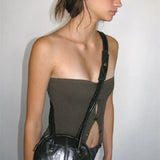 Zingj 2023 Hot Style Women's Fashion Sexy Hot Girl Cardigan Thread Outside With A Strapless