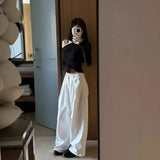 Zingj Desire Hot Girl Slim Slim Show Thin Off-Shoulder Long Sleeve T-Shirt Women's Early Autumn Design Sense Versatile Bottom Shirt Student