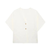 Women's Explosive Round-Neck Striped Open-Sleeved