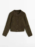 Women's New 3 Color Button Wool Yarn Knitted Cardigan