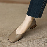 Single-Shoe Women In The Spring Of 2025 New Simple French Retro Soft Head Casual Coarse And Anti-Slip Women's Singles