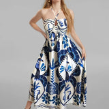 Women's Clothing 2025Ins Summer New Printing Neck-Suck Sexy