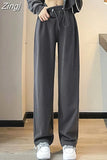 Winter Warm Sweatpants Women Fleece Trousers Solid Lose Thick Casual Pants Winter Warm Women Fleece Cotton