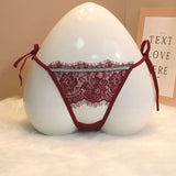 Eyelash Lace Thong Female Seduction Breathless Low-Rise Large-Size Shorts