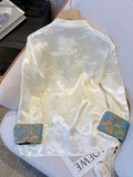 Chinese White Shirt Woman 2025 New Fascination Chinese Style With Shirt Tang Plate Buckle Acetic Acid