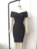 Insebay Sexy Shoulder Banded Dress Dress High Waist Tight