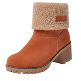 Women's Large-Size Snow Boots 2025 New Lamb Plush Noodles Warm