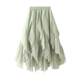 Yarn Skirt Half-Dress Woman 2025 High-Waisted Small Net Yarn Skirt Skirt Dress