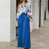 Women's Dress 2025 Printed Shirt Long-Sleeved INS Style Trousers Fashion Winter Wear