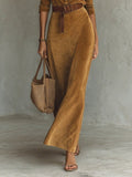 Autumn And Winter Velvet Long Shirt Collar Temperament Dress With